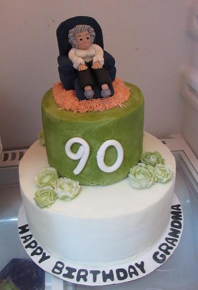 Happy 90th Birthday  - Cake by Laura 
