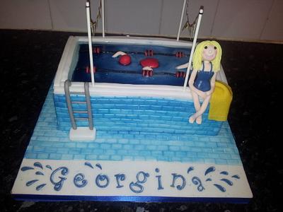 Swimming Pool cake - Cake by Christie Storey 
