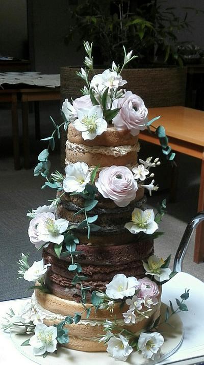 Naked wedding cake - Cake by Anka