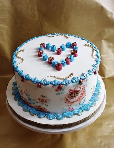 FLORAL HEART - Cake by Enza - Sweet-E