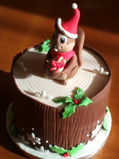 Santa squirrel! - Cake by Milena