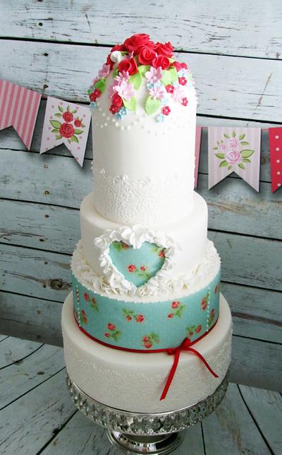 Cath Kidston Wedding Cake  - Cake by Sylwia Jozwiak