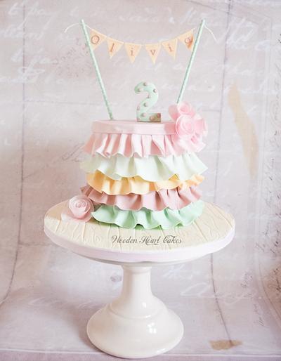 Ruffles & Pastels - Cake by Wooden Heart Cakes