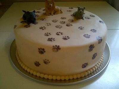 She loved Dogs  - Cake by jujucakes