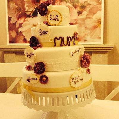Gradma's 90th Birthday cake  - Cake by Tamaya Cakes Boutique 