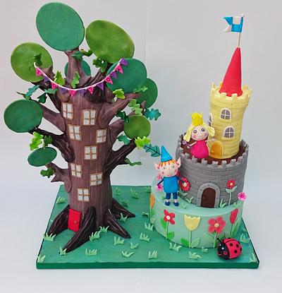 Ben and holly's little kingdom elf tree and castle  - Cake by The sugar cloud cakery