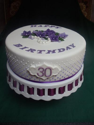 purple dots 30th birthday cake - Cake by Enchanting Cupcakes hobby cakes