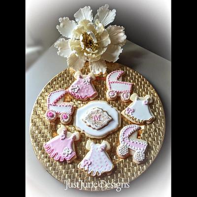 Girl Baby Shower Cookies - Cake by JustJune Designs