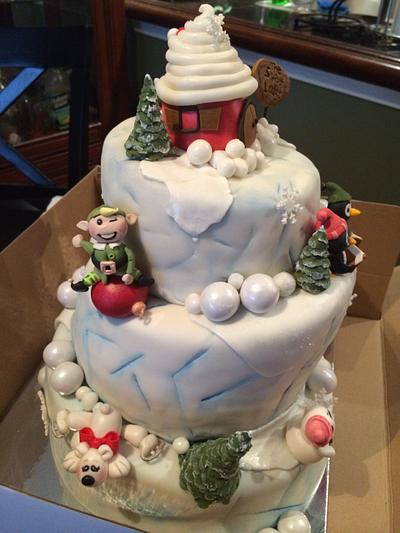 Topsy Turvy holiday party  - Cake by Dani's Sweet Boutique 