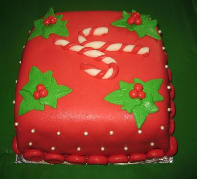 Candy Cane topper - Cake by amie