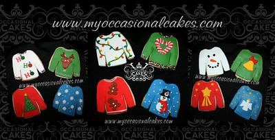 "Ugly" Christmas Sweater Cookies - Cake by Occasional Cakes