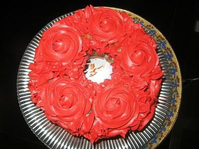 Rose "Trial" Cake - Cake by Fun Fiesta Cakes  