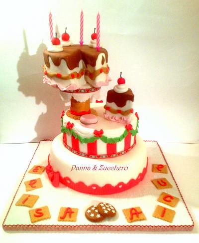 Candy Christmas cake  - Cake by PannaZucchero