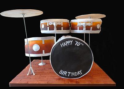Drum Kit Cake - Cake by DebsDuckCakes