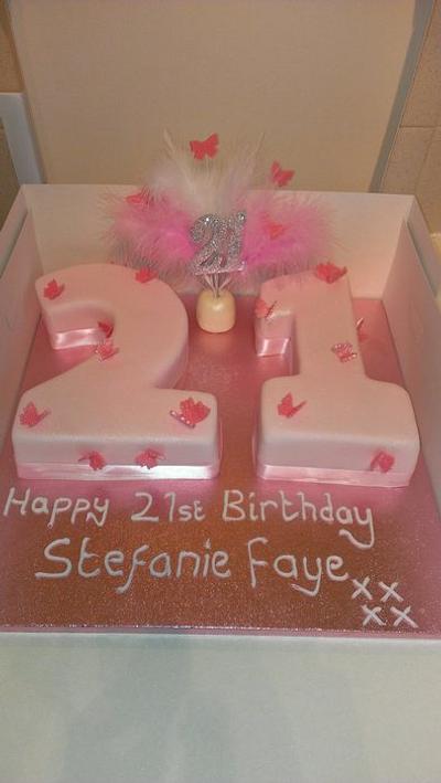 A pink and pretty 21 - Cake by Kerry