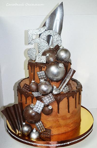  silver-chocolate cascade - Cake by Oksana Kliuiko