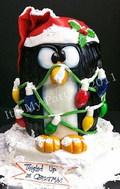 Dimensional Christmas Penguin - Cake by It'z My Party Cakery