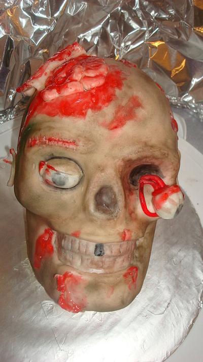 Zombie head cake - Cake by Mikooklin's Cakery