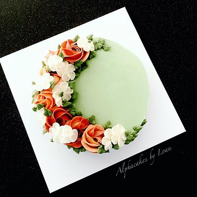 Rose swirl  - Cake by AlphacakesbyLoan 