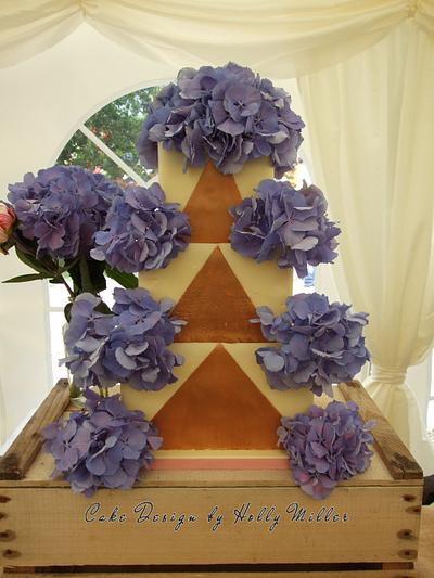 Chocolate and Hydrangea's - Cake by Holly Miller
