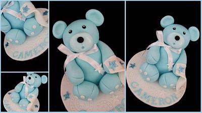Cameron the Teddy Bear cake topper - Cake by Veronika
