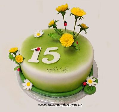 Spring cake with dandelions - Cake by Renata 