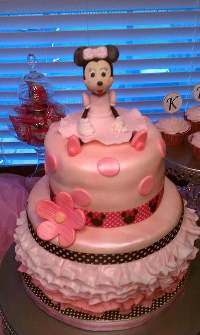 Minnie Mouse Ruffled Cake - Cake by Kim Hood