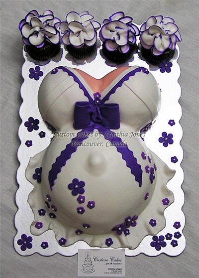 White and Purple dress - Cake by Cynthia Jones
