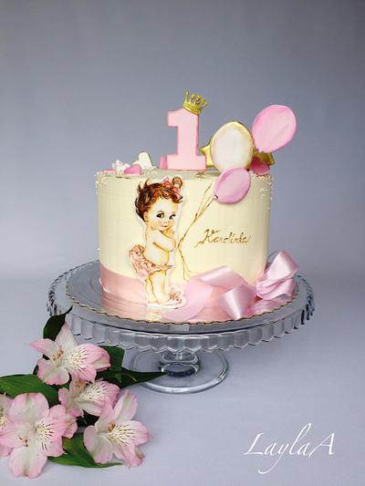 1st birthday cake  - Cake by Layla A