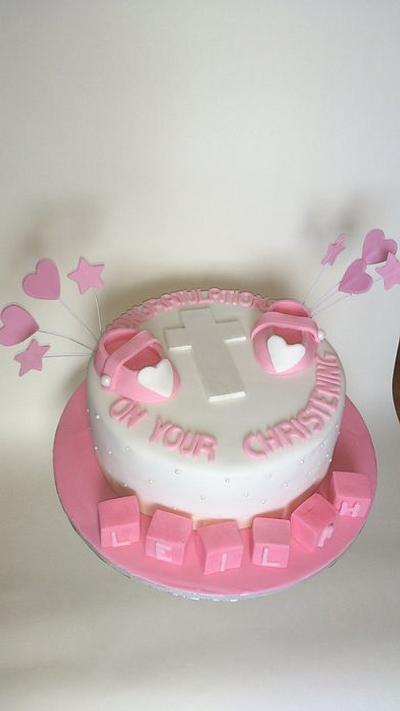 Baby Girl Christening Cake - Cake by Rosewood Cakes