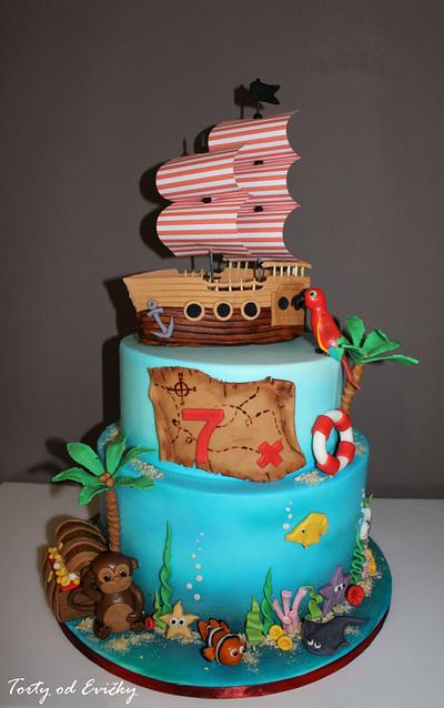 Pirate cake  - Cake by Cakes by Evička