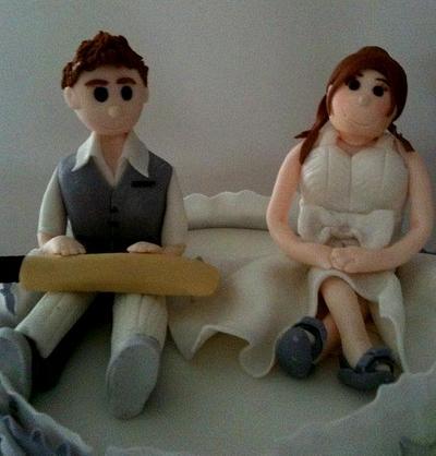 My first personalised Bride & Groom toppers - Cake by Gen