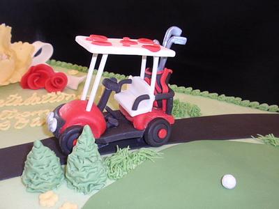 Minnie Mouse Golf Cart Cake topper - Cake by jan14grands