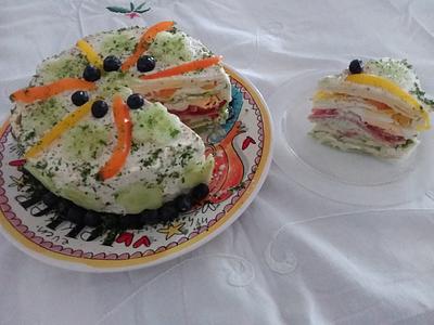 Frisse salade taart - Cake by Tineke