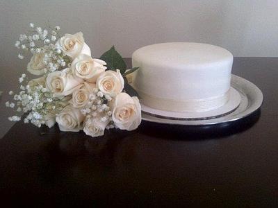 Simple wedding cake - Cake by Clary