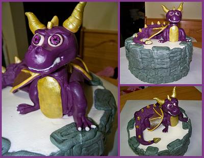 Spyro Dragon - Cake by LittleLadyCakes