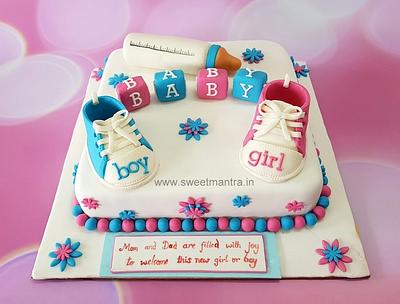 Pink or blue cake - Cake by Sweet Mantra Customized cake studio Pune