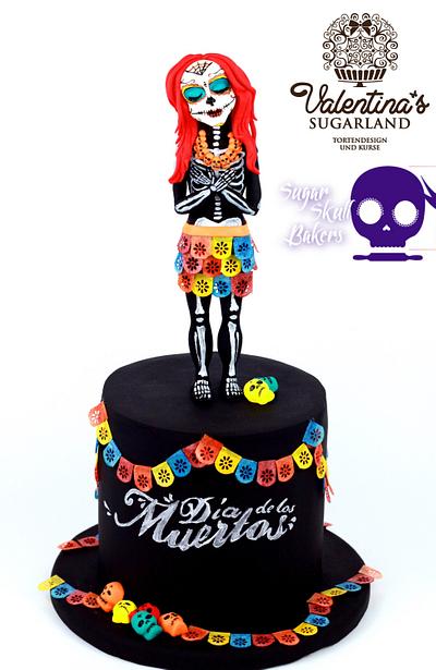 Skeletona - made for the collaboration Sugar Skull Backers - Cake by Valentina's Sugarland