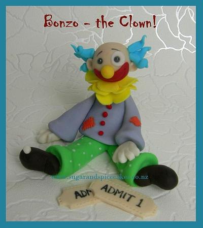 Bonzo - The Circus Clown Cake Topper ~ - Cake by Mel_SugarandSpiceCakes