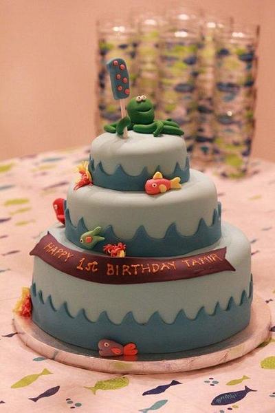 Ocean cake - first birthday - Cake by TerrifiCake