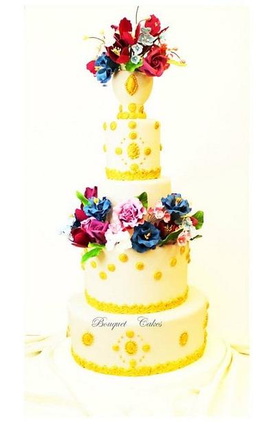 Flowers wedding cake - Cake by Ghada _ Bouquet cakes