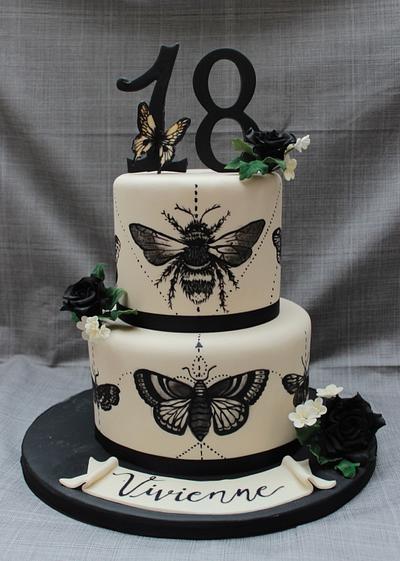 Moth tattoo cake - Cake by RockCakes