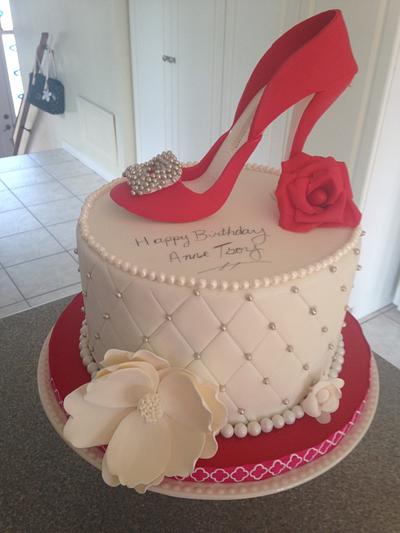 Red shoe - Cake by Marlene Evans