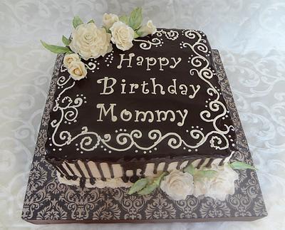 Chocolate Ganache Drizzle Birthday Cake - Cake by Custom Cakes by Ann Marie