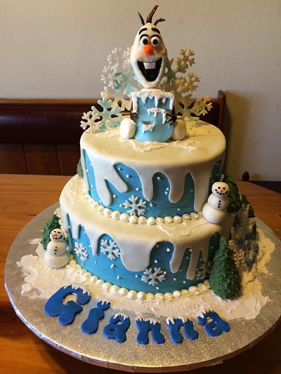 Frozen Birthday Cake - Cake by Emsspecialtydesserts