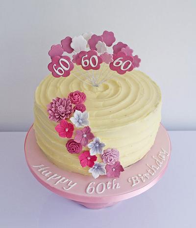 Buttercream 60th Birthday Cake - Cake by Sugar Ruffles