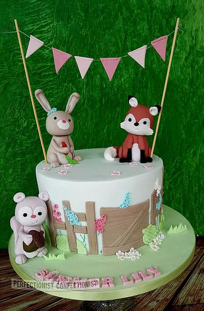 Summer Lily - Woodland Christening Cake  - Cake by Niamh Geraghty, Perfectionist Confectionist