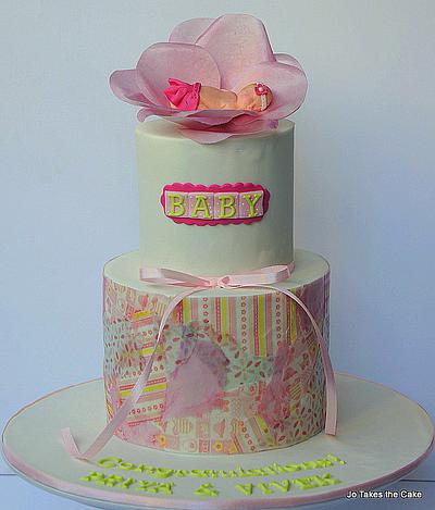 Wafer Paper Baby Shower and matching cupcakes - Cake by Jo Finlayson (Jo Takes the Cake)