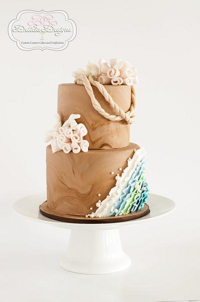 Stylized Beach Cake - Cake by Delicia Designs