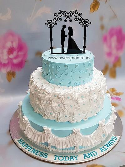 Wedding Reception cake - Cake by Sweet Mantra Homemade Customized Cakes Pune